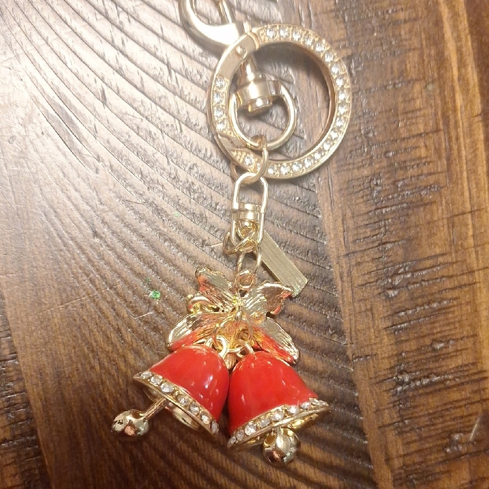 Crystal Bell Cute Rhinestone Bag Charm - Picture 5 of 7